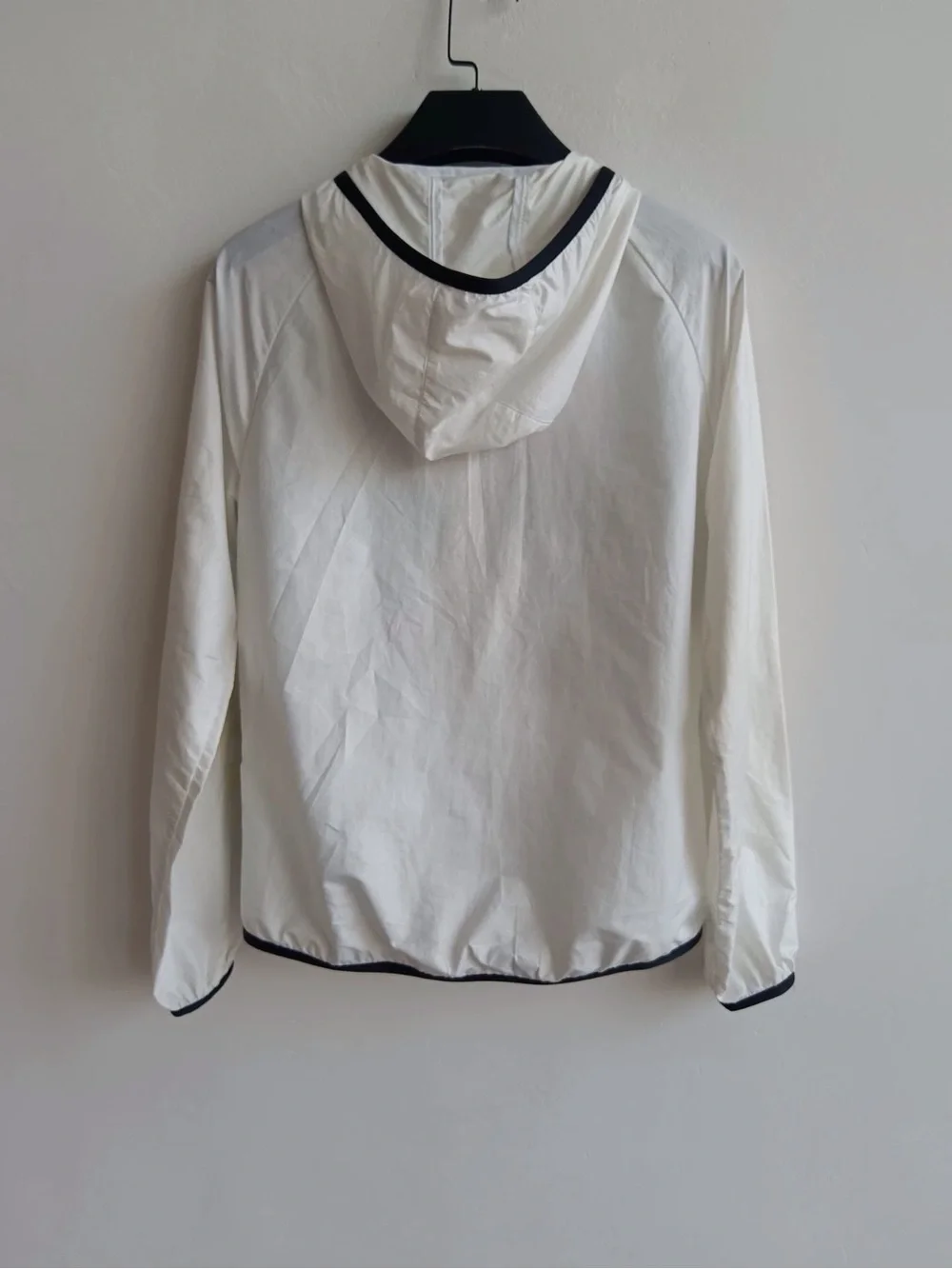 adidas White Jacket with Blue Accent Print